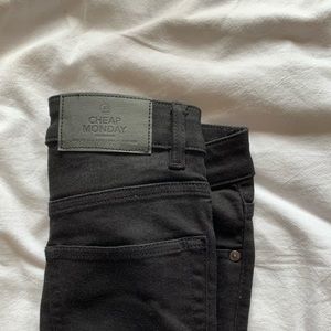 Black Cheap Monday High Skinny Jeans